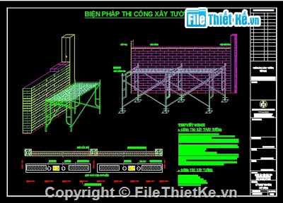 Bản vẽ,Bản vẽ autocad,Biện pháp thi công,Xây dựng